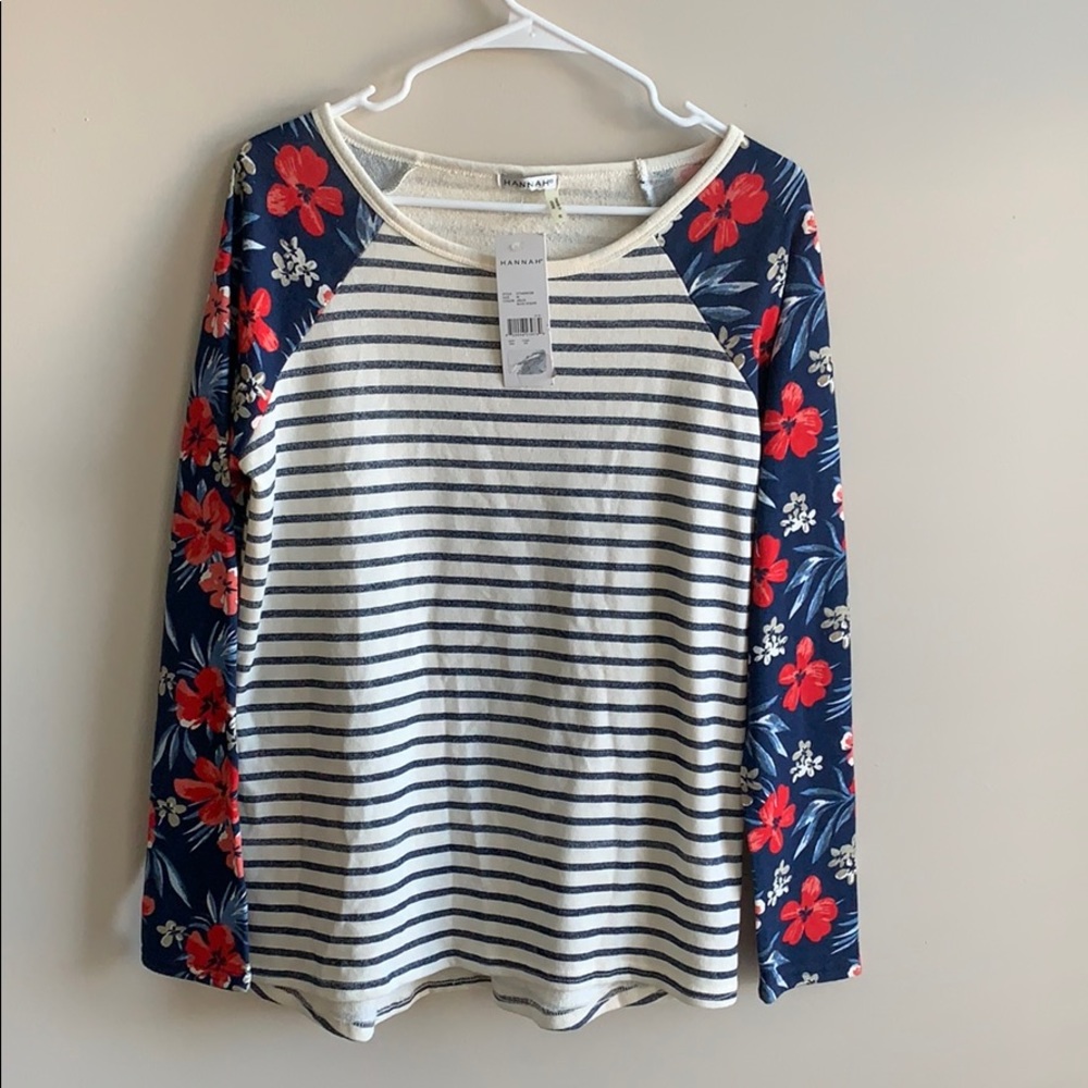 Floral & Striped Top